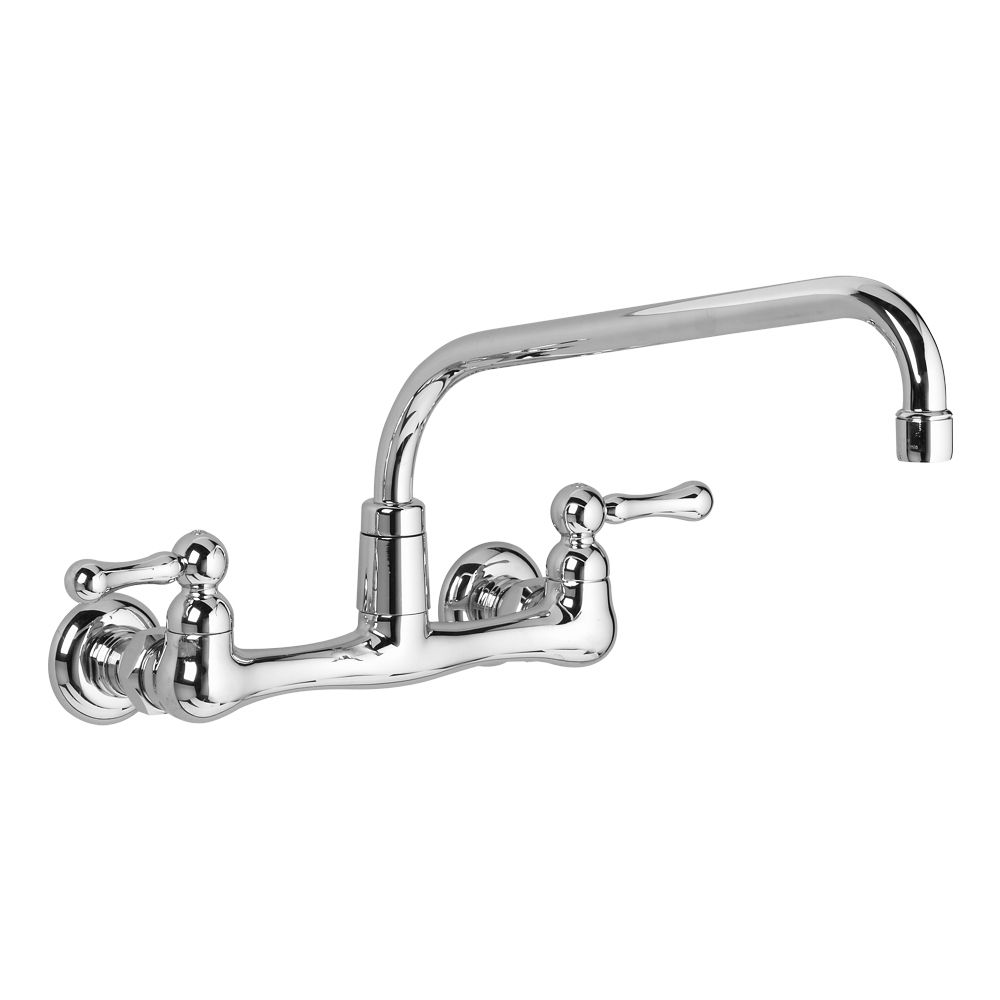 American Standard Heritage 8 Inch Wall Mount 2 Handle Low Arc Bathroom Faucet In Chrome Fi 9489