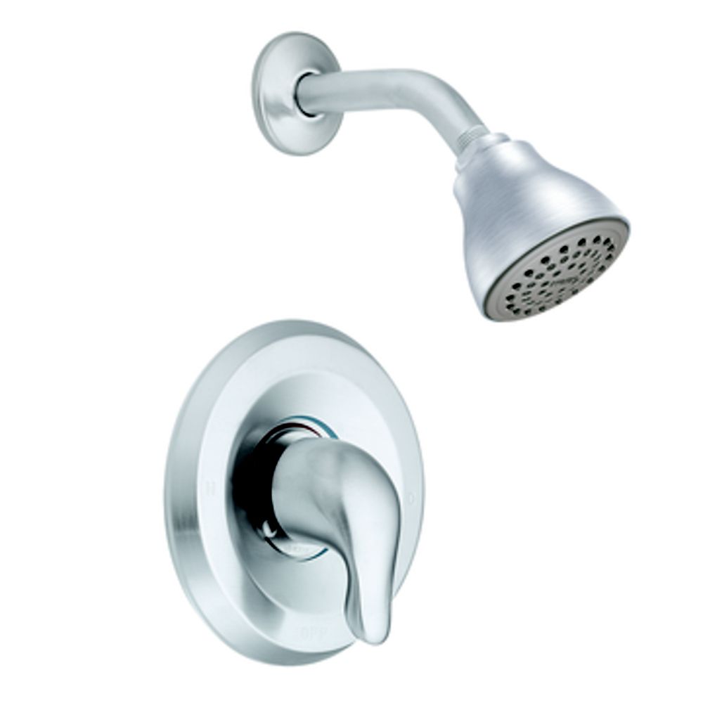 Moen Chateau Posi Temp Shower Faucet In Brushed Chrome The Home Depot Canada 