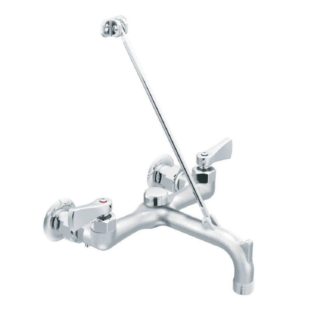 MOEN Commercial 2Handle Wall Mount Service Faucet in Chrome The Home
