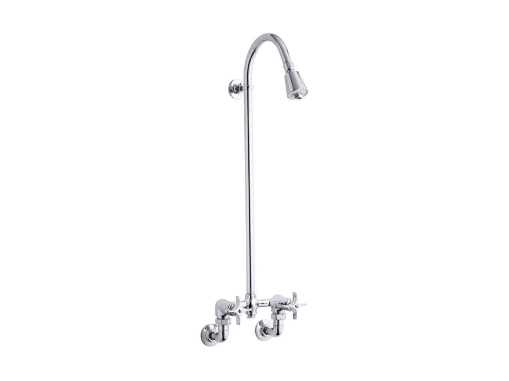 KOHLER Devonshire Rite-Temp Pressure-Balancing Shower Faucet in Polished Chrome | The Home Depot ...