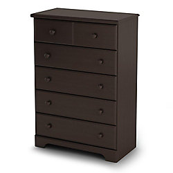 Commode 5 tiroirs Summer Breeze, Chocolat