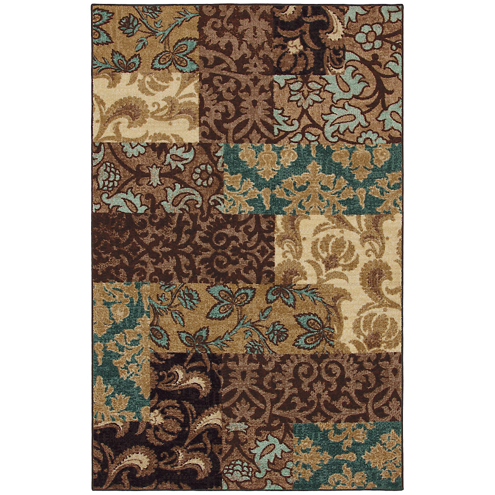 Select Strata Sardinia Brown 5 Ft X 8 Rectangular Area Rug