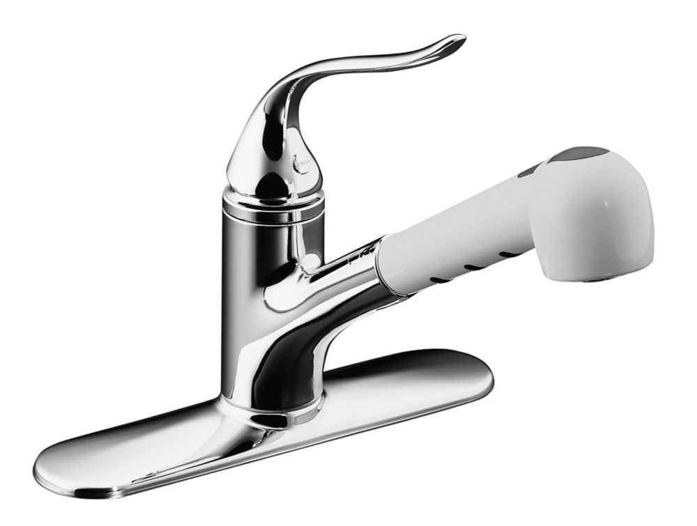 lowe's kitchen sink faucets with pull out spray
