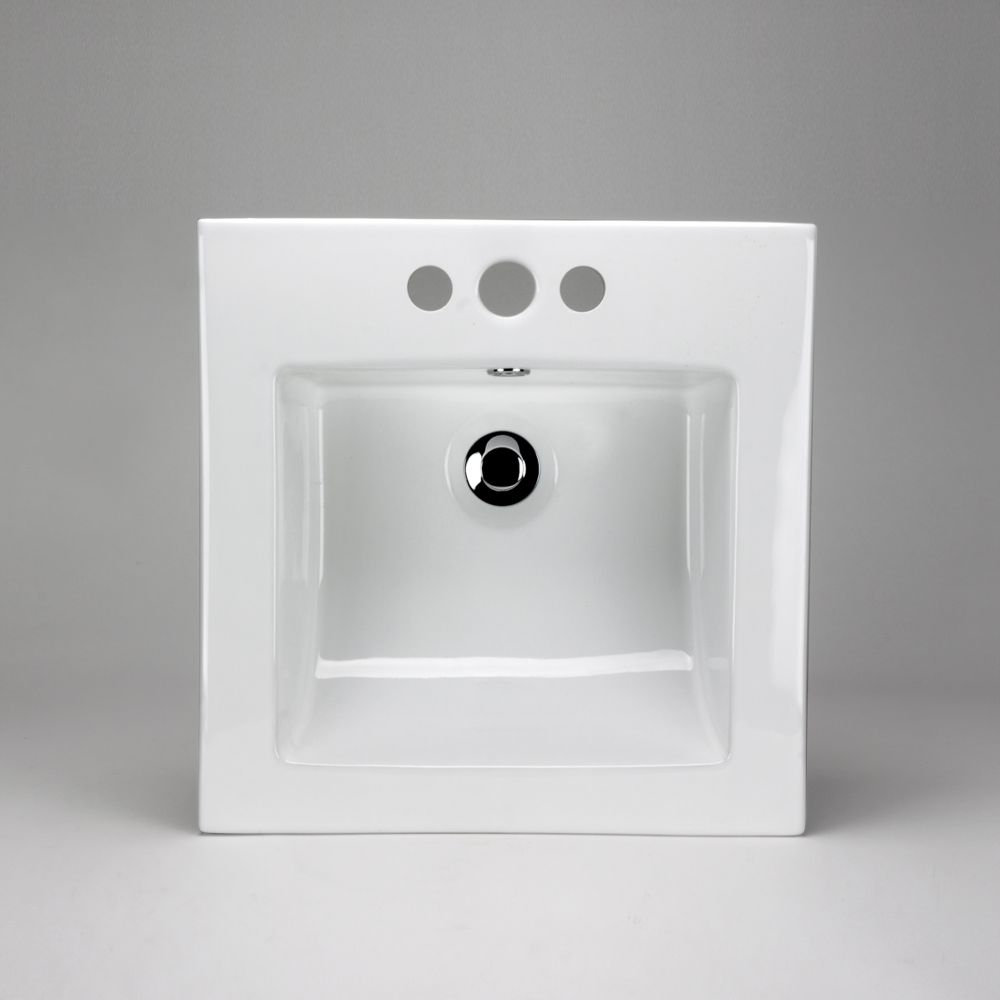16 3 8 X 16 3 8 Ceramic Square Drop In Sink Basin