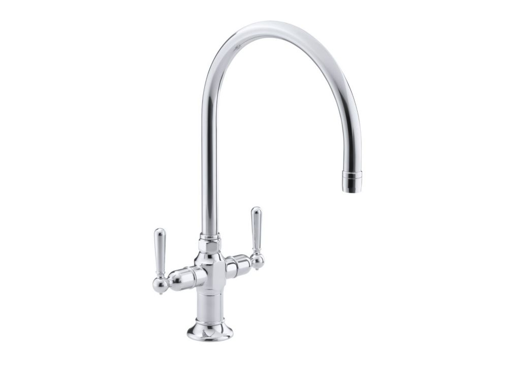 Hirise Two Handle Kitchen Sink Faucet In Polished Stainless K73414S Canada Discount Hirise Two Handle Kitchen Sink Faucet In Polished Stainless K73414S Canada Discount