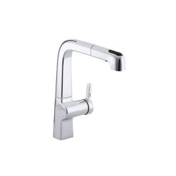 Kohler Hirise Stainless Deck Mount Bridge Kitchen Faucet In