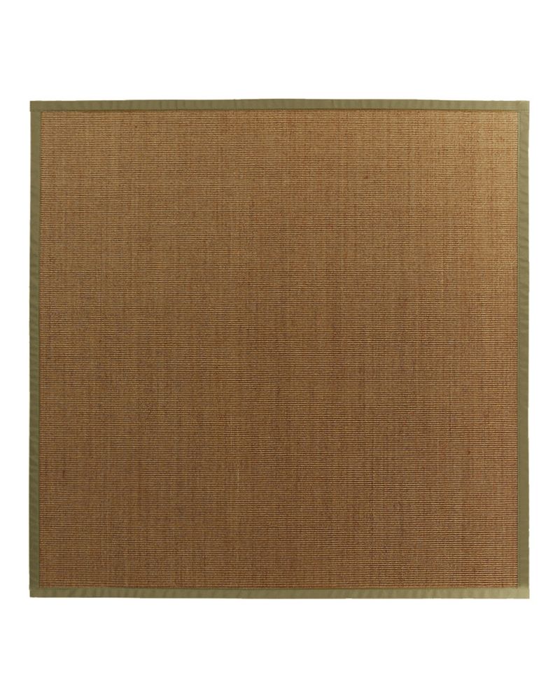 Lanart Rug Tapis Sisal Naturel Bordure Olive #63 8 Pi. x 8 Pi. Lanart Rug Tapis Sisal Naturel Bordure Olive #63 8 Pi. x 8 Pi.