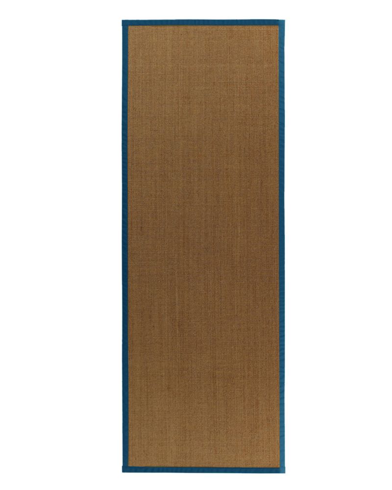 Lanart Rug Tapis Sisal Naturel Bordure Bleu #38 2 Pi. 6 Po. x 8 Pi. Lanart Rug Tapis Sisal Naturel Bordure Bleu #38 2 Pi. 6 Po. x 8 Pi.