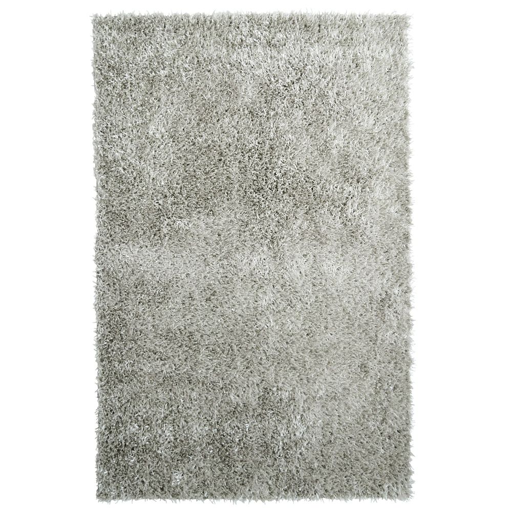 Lanart Rug City Sheen Grey 9 ft. x 12 ft. Indoor Shag Rectangular Area
