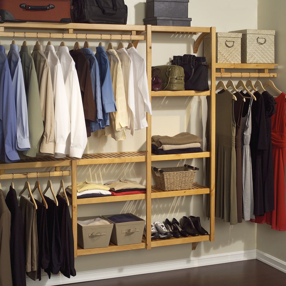 John Louis Home Standard 12Inch Depth Shelving System Honey Maple