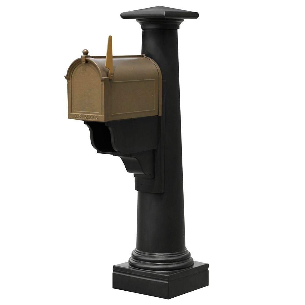 Mayne Statesville Mailbox Post in Black The Home Depot Canada