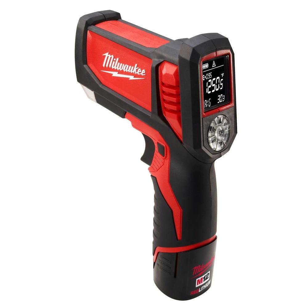 Milwaukee Tool Milwaukee M12 IR Thermometer Humid Kit | The Home Depot ...