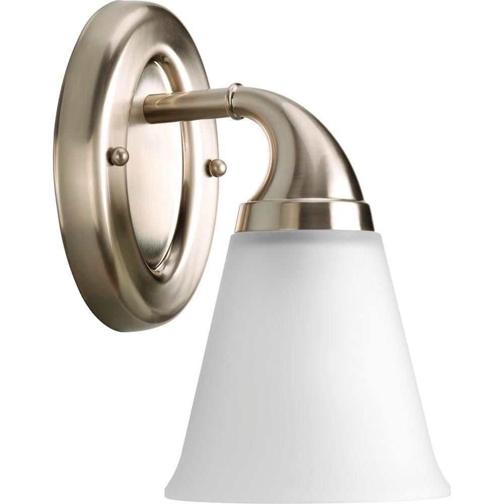 Progress Lighting Lahara Collection Brushed Nickel 1light Wall Bracket