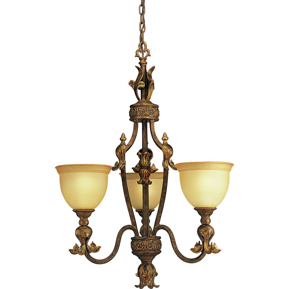Thomasville Lighting Lafayette Collection Sable Crackle 3light