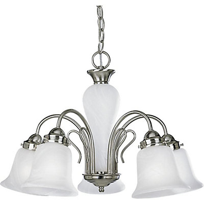 progress lighting bedford collection brushed nickel 5 light
