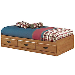 Lit matelot simple (39'') 3 tiroirs Prairie, Pin country