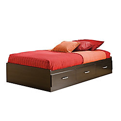 Lit matelot simple (39'') 3 tiroirs Cosmos, Onyx noir