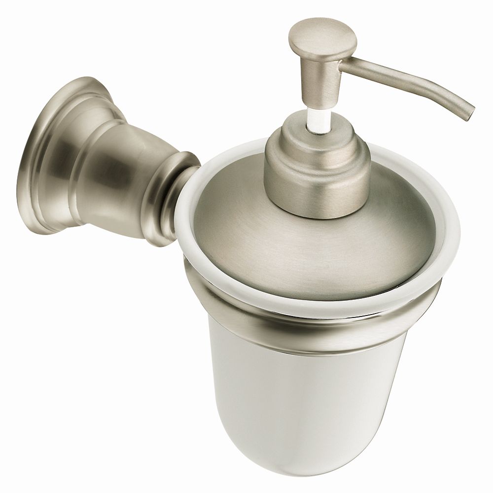 brushed nickel soap holder        
        <figure class=