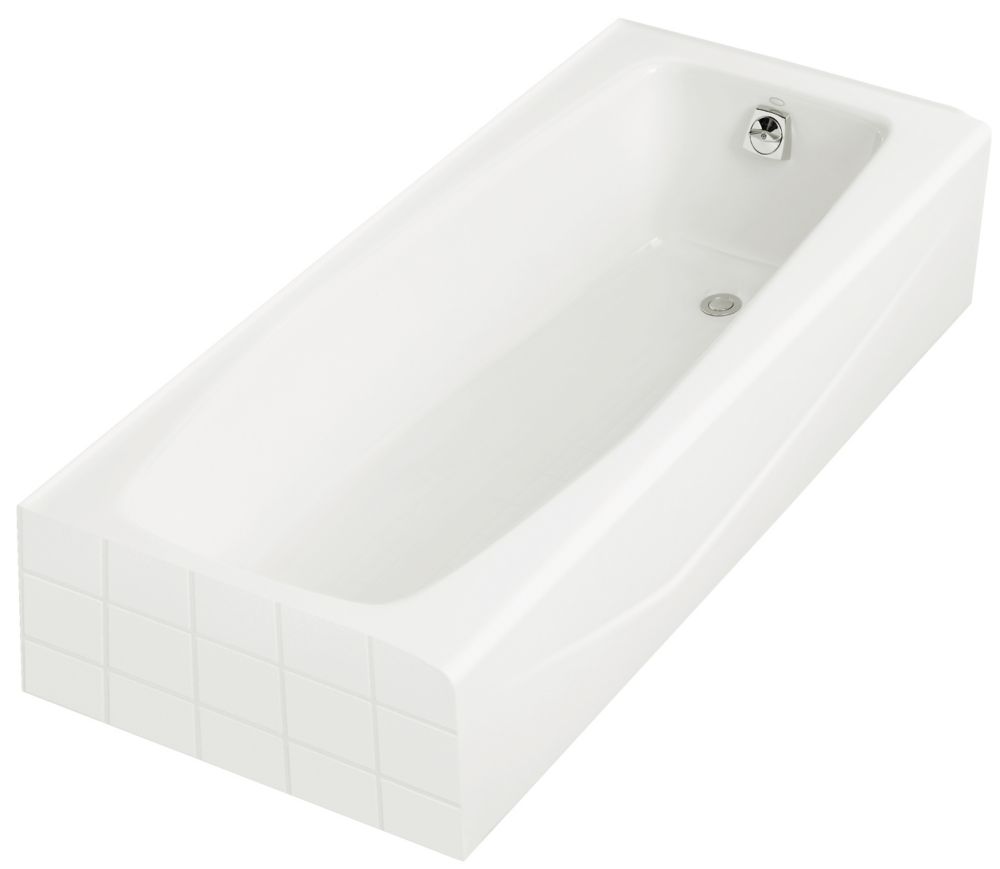 KOHLER Villager 5 Feet Cast Iron Drop-in Non Whirlpool Bathtub in ...