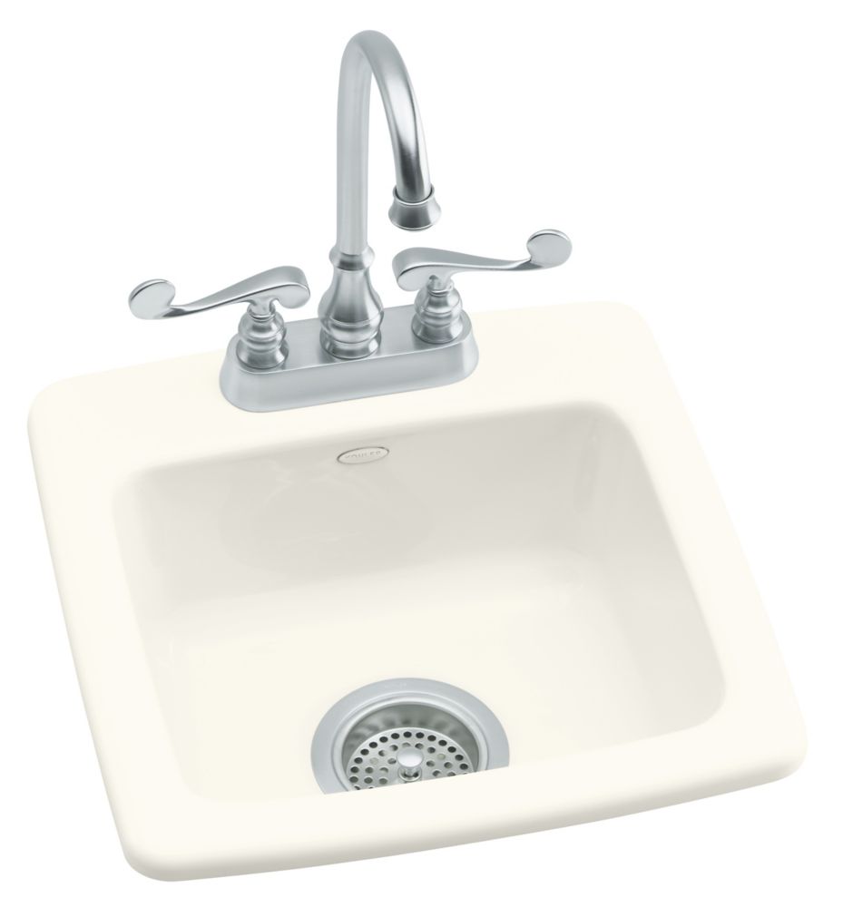 KOHLER Gimlet(TM) 151/4" x 151/4" x 61/2" topmount bar sink with 2