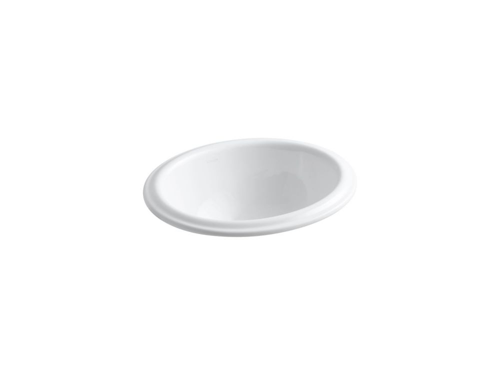 GLACIER BAY Oval DropIn Bathroom Sink in White The Home Depot Canada
