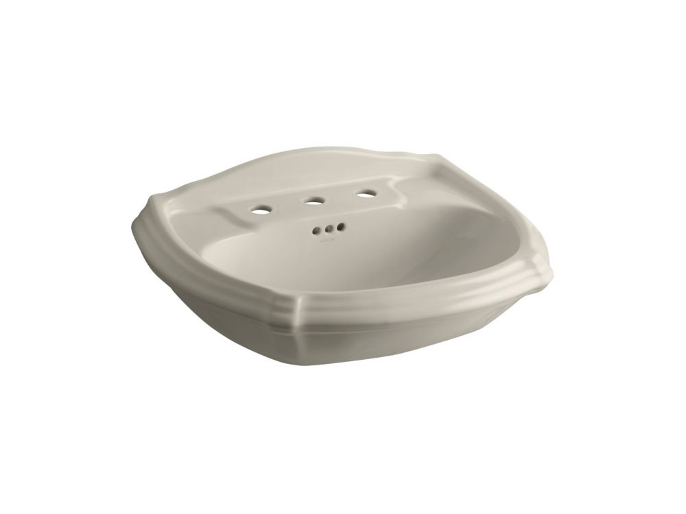 KOHLER Portrait Bathroom Pedestal Sink Basin in Sandbar The Home