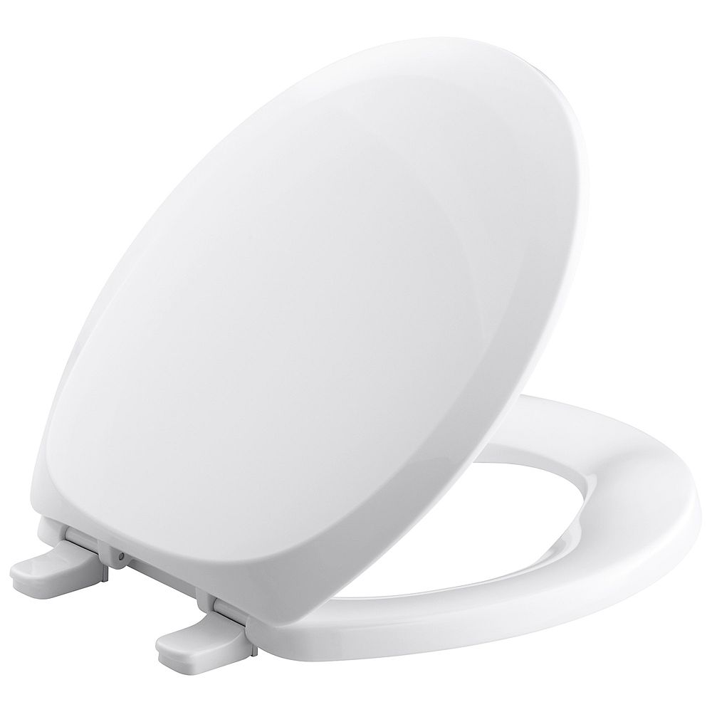 KOHLER French Curve Round Closed Front Toilet Seat in White | The Home ...