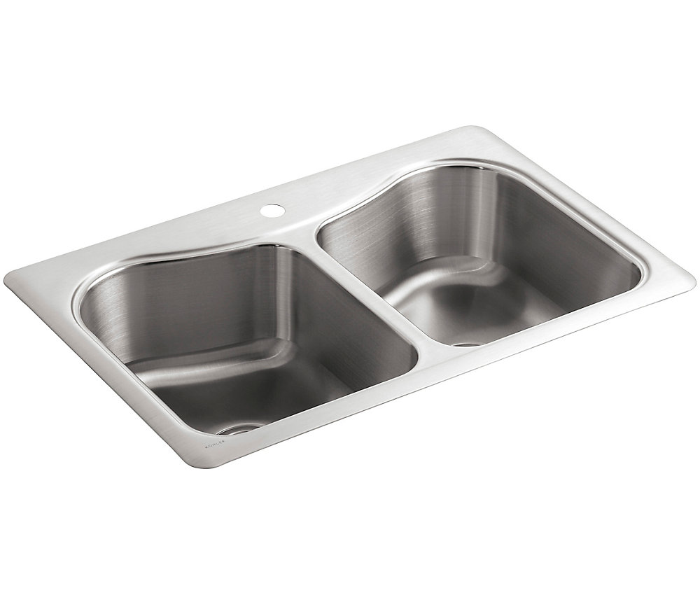 Staccato Tm Double Basin Self Rimming Kitchen Sink
