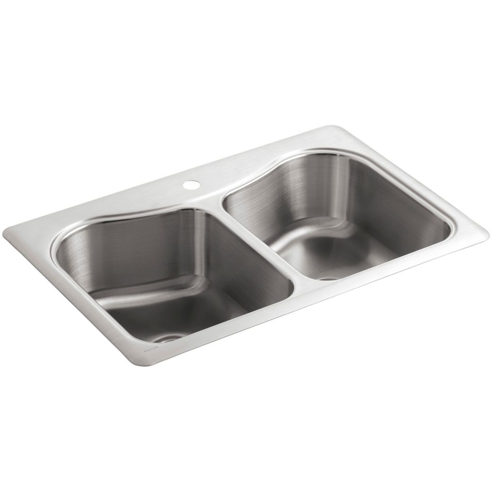 Staccato Tm Double Basin Self Rimming Kitchen Sink