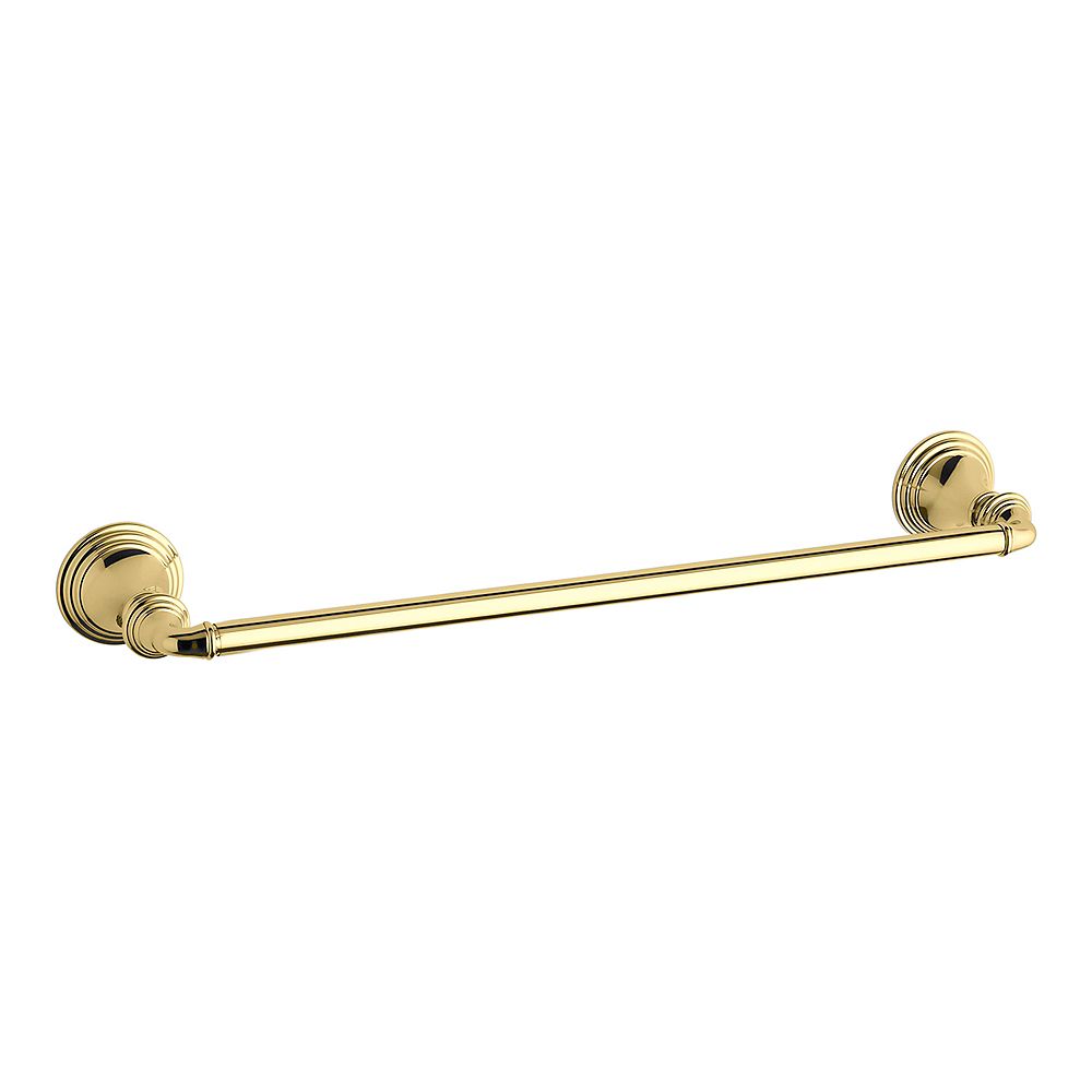 KOHLER Devonshire 18 Inch Towel Bar in Vibrant Polished Brass | The