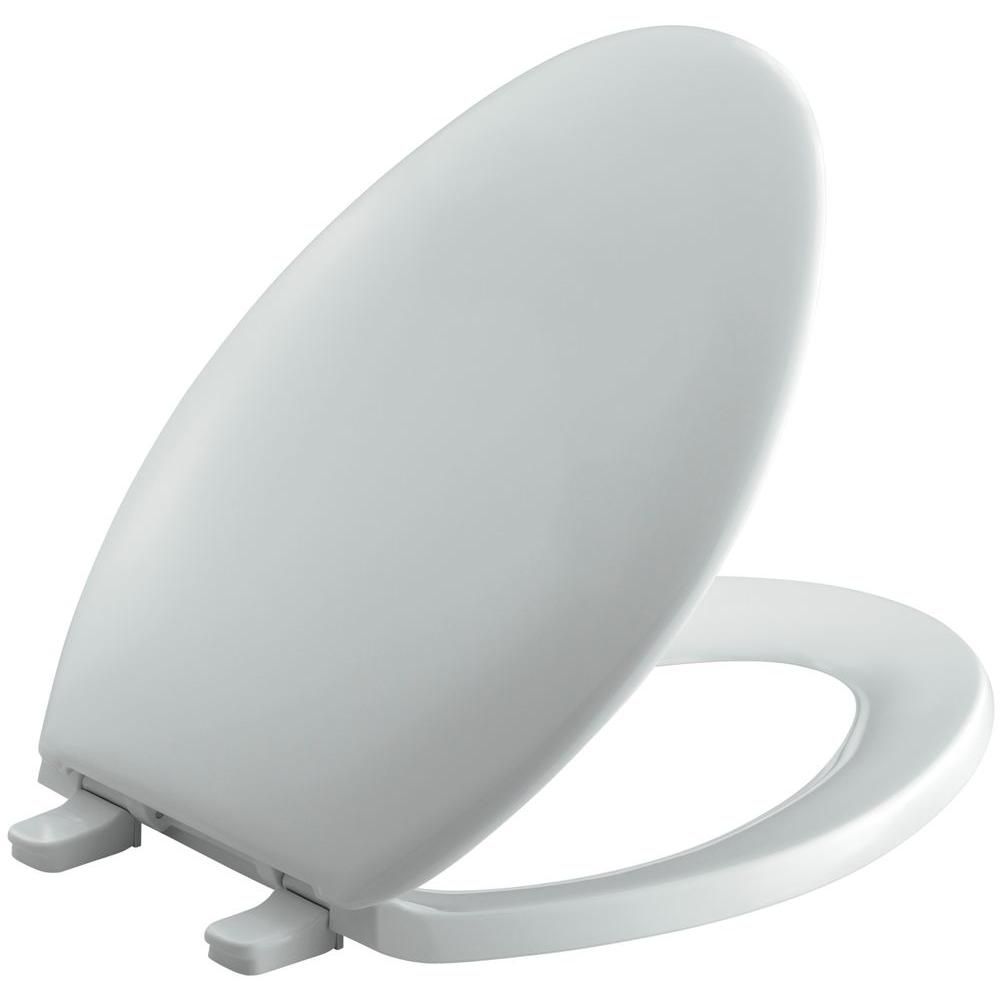 KOHLER Bancroft Elongated Toilet Seat in Ice Grey | The Home Depot Canada