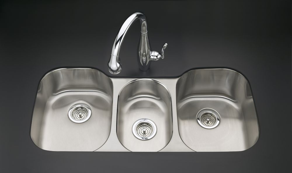 triple basin cast iron kitchen sink