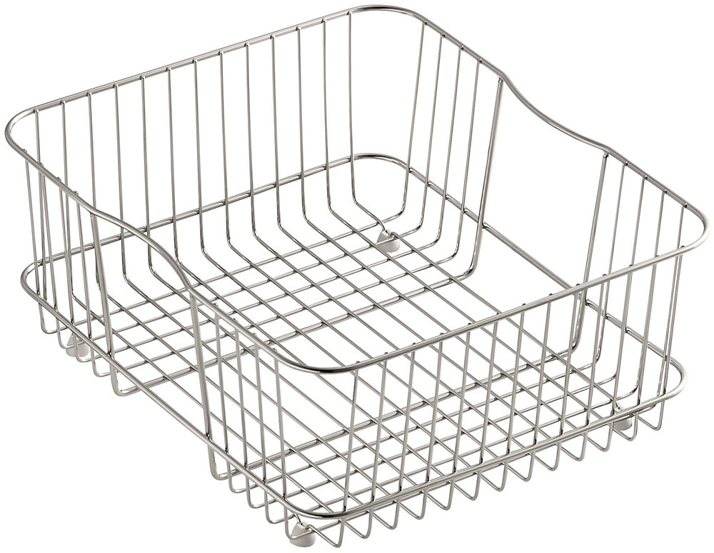 Coated Wire Rinse Basket In Stainless Steel