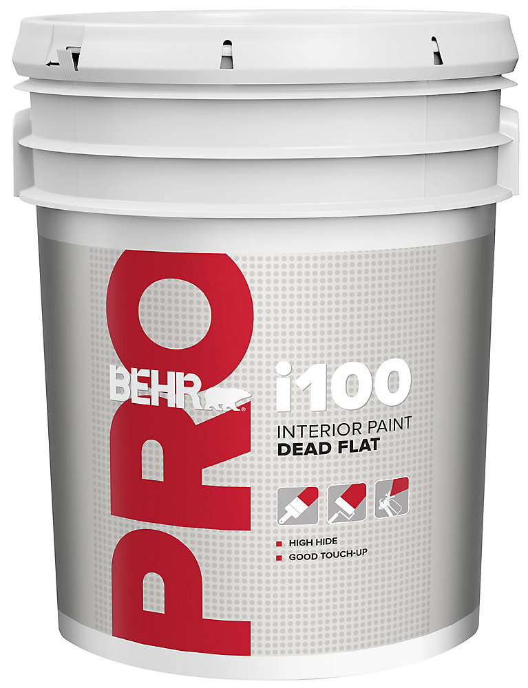 Behr Pro i100 Series, Interior Paint Dead Flat - White Base, 18.96 L
