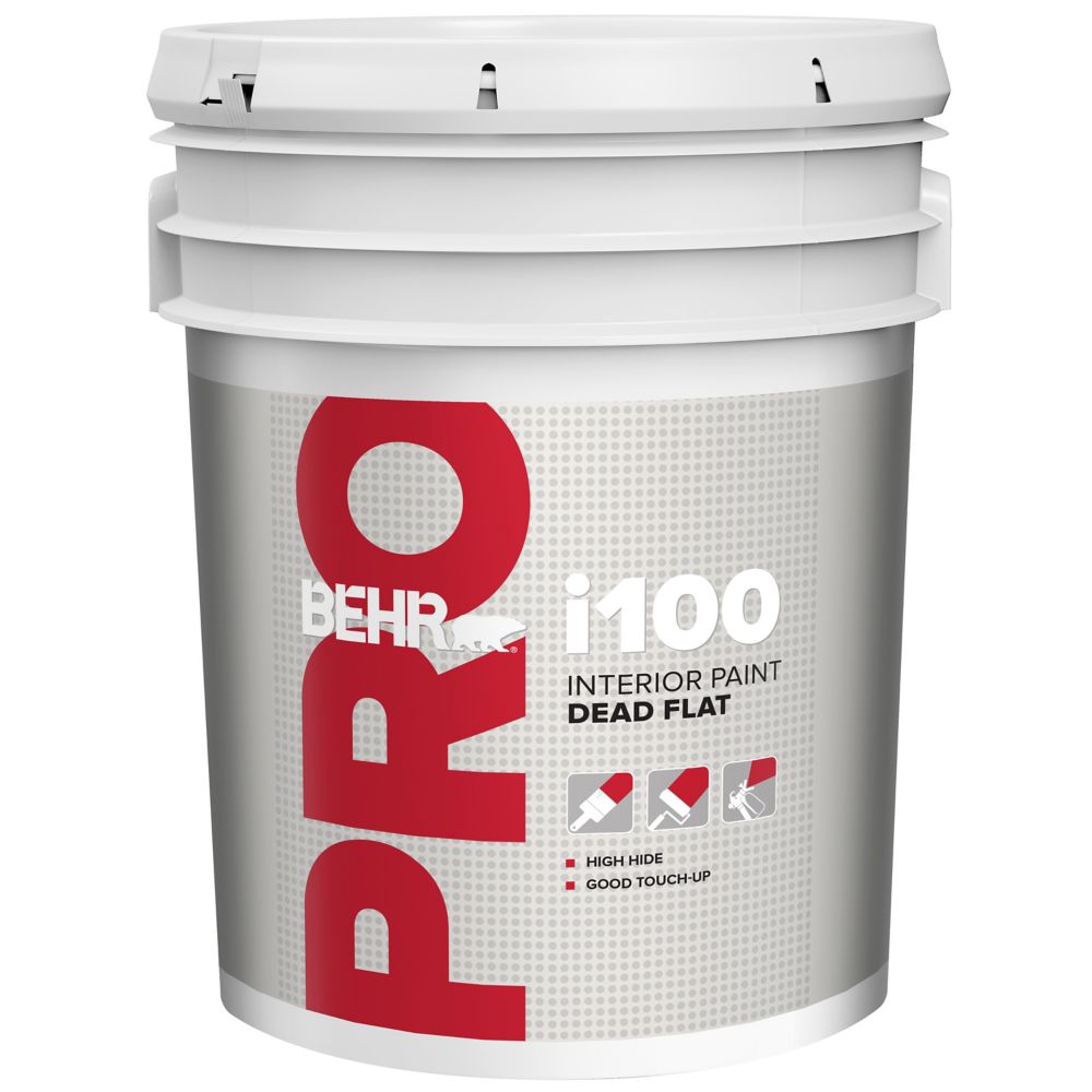 Behr Pro i100 Series, Interior Paint Dead Flat - White Base, 18.96 L