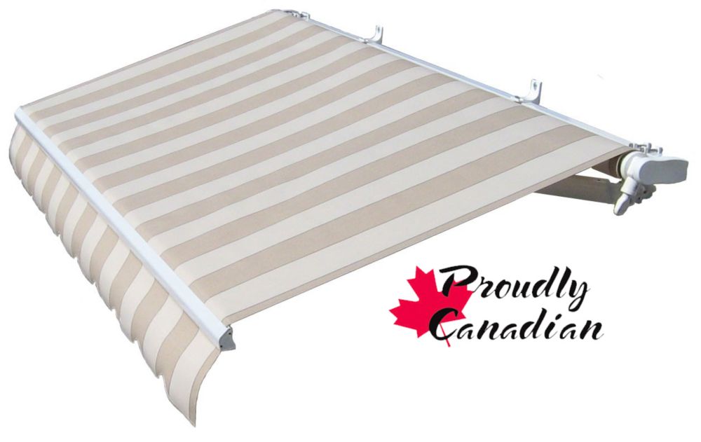 Rolltec 18 ft. Manual Retractable Patio Awning (10 ft. Projection) in