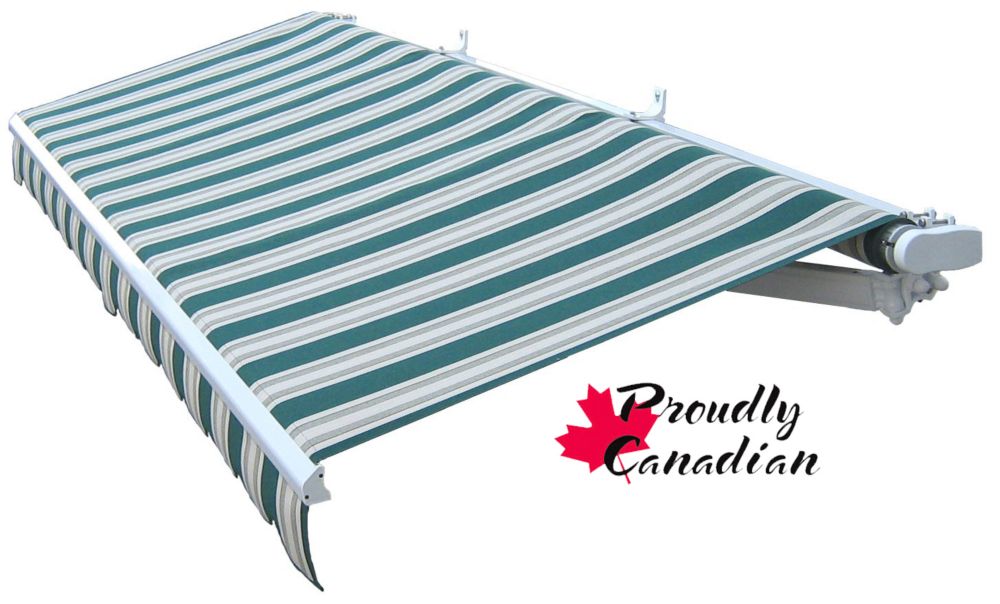 Rolltec 18 ft. Motorized Retractable Patio Awning (10 ft. Projection