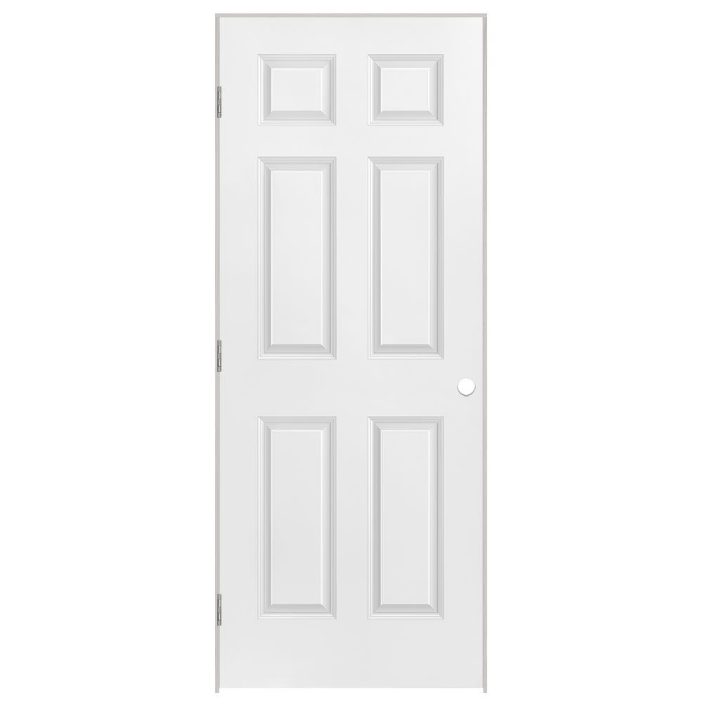 Masonite 34-inch x 80-inch Righthand 6-Panel Prehung Interior Door