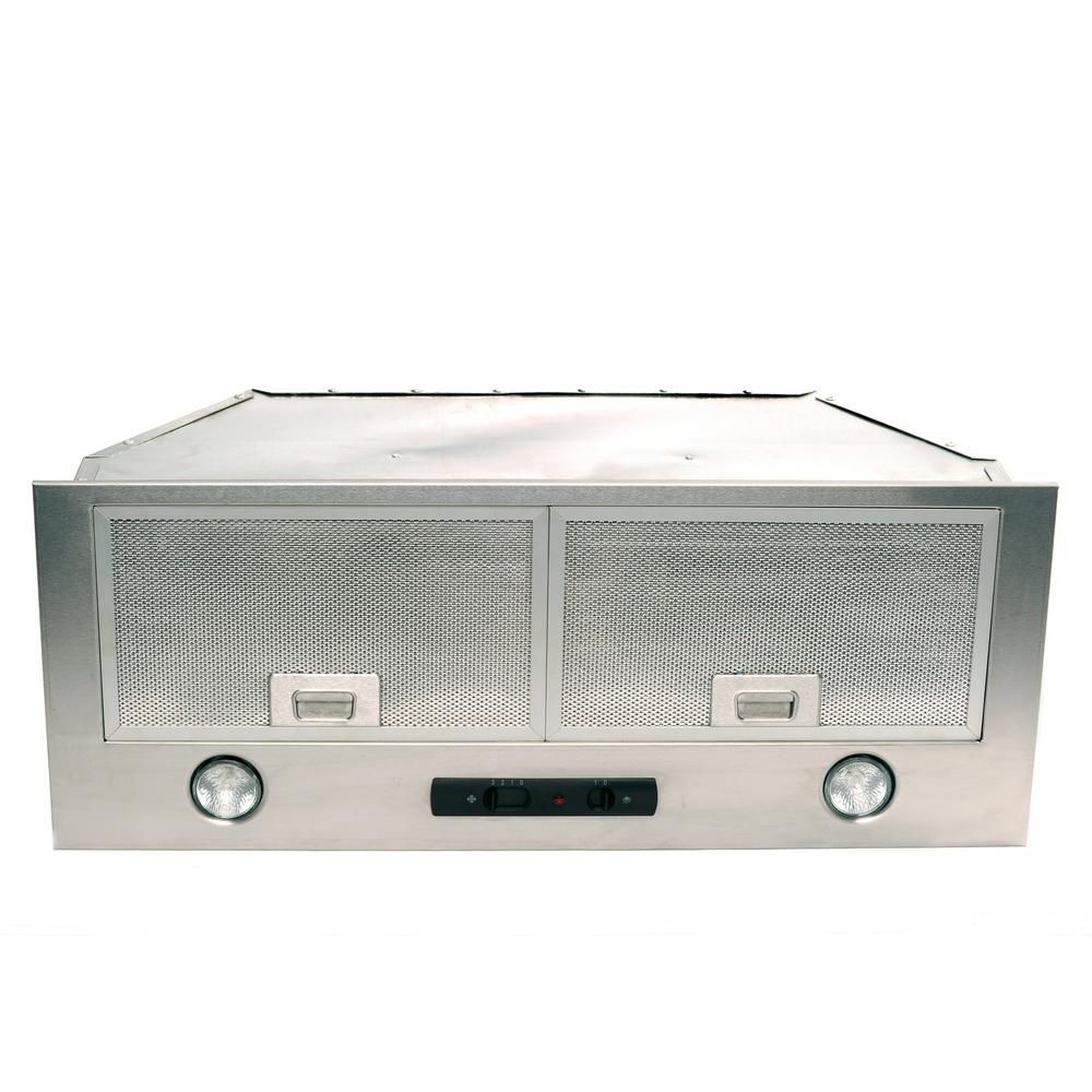 Cyclone 28inch Range Hood Insert in Stainless Steel The Home Depot