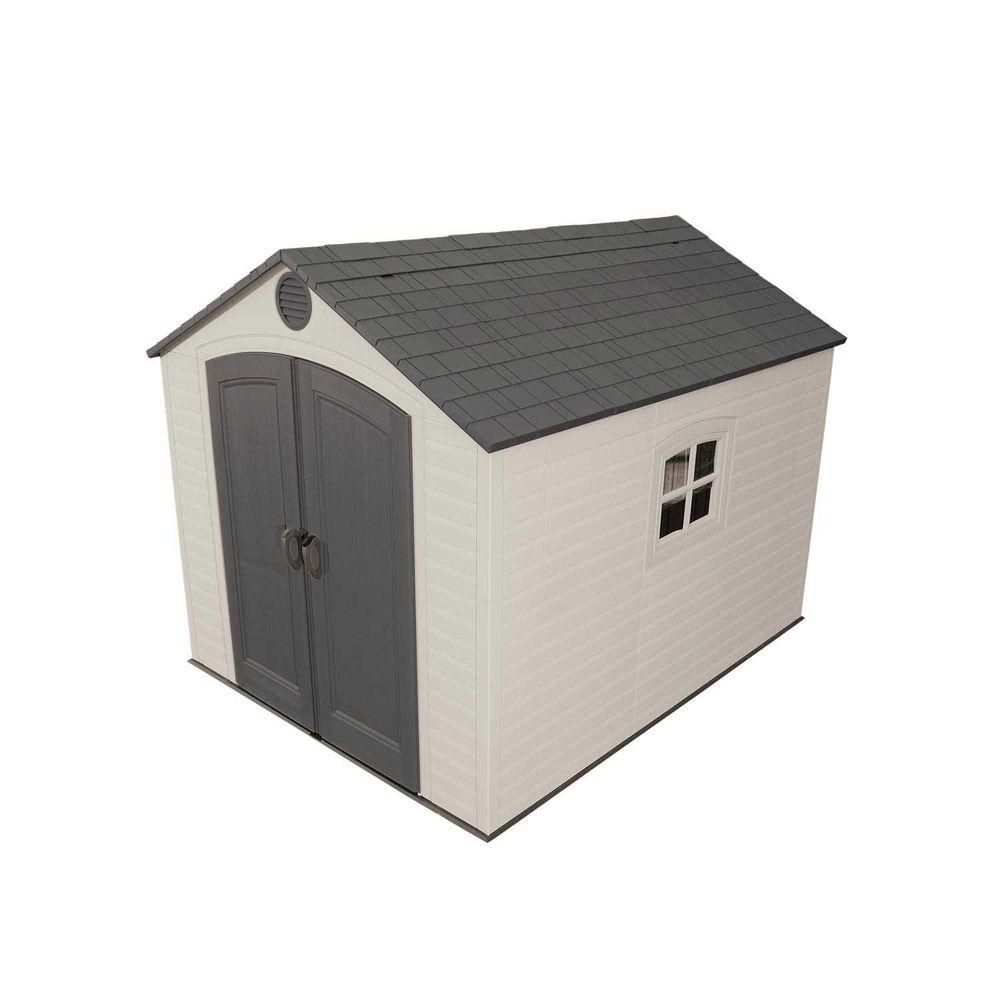 Lifetime 8 Ft X 10 Ft Storage Shed In Beige Tan The Home Depot