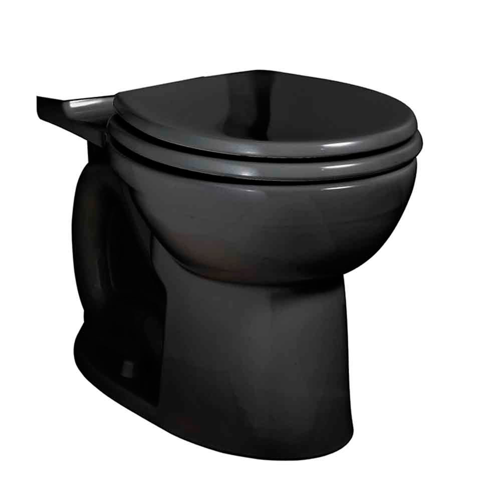 American Standard Cadet 3 Round Front Toilet Bowl Only in Black | The ...