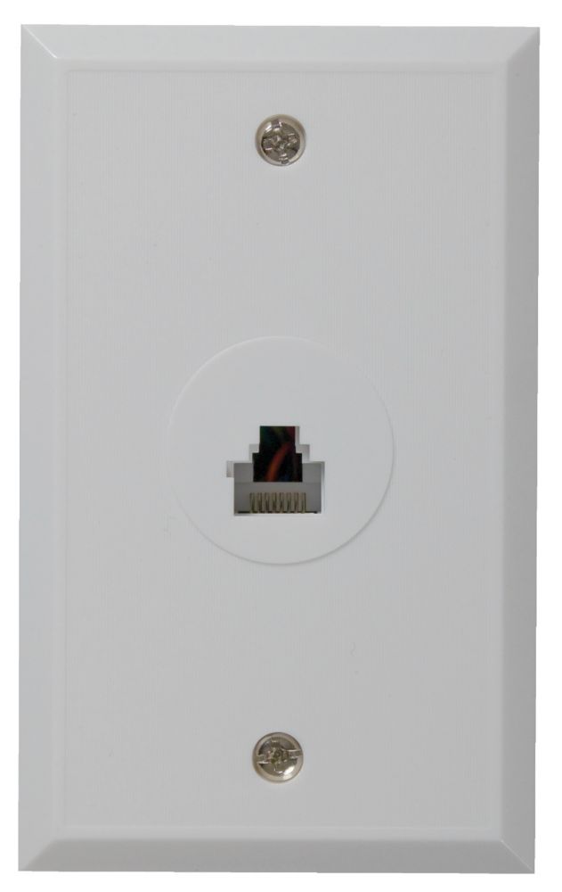Prise RJ45 Debflex Blok Blanc - Catégorie 6 - Ethernet Murale - Pour Rénovation Sans Encastrement