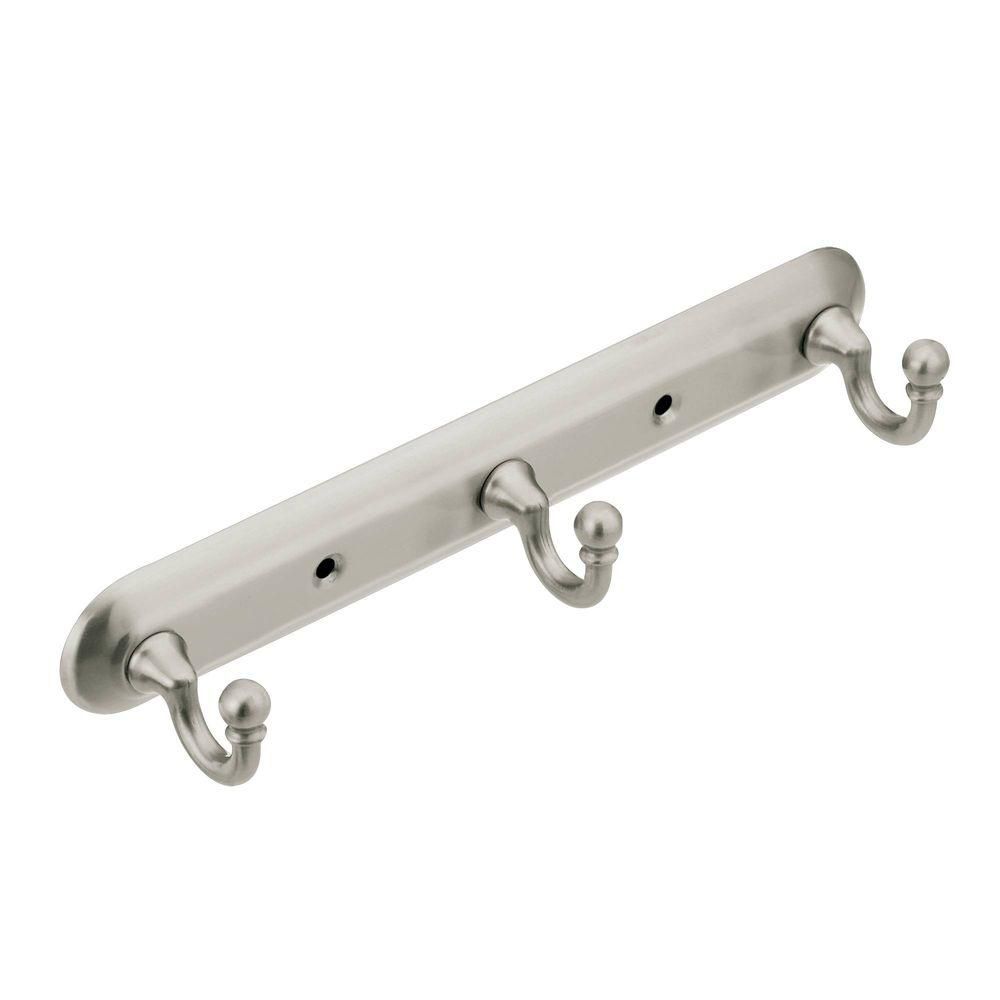 Moen Decorative Brushed Nickel Triple Robe Hook The Home Depot Canada