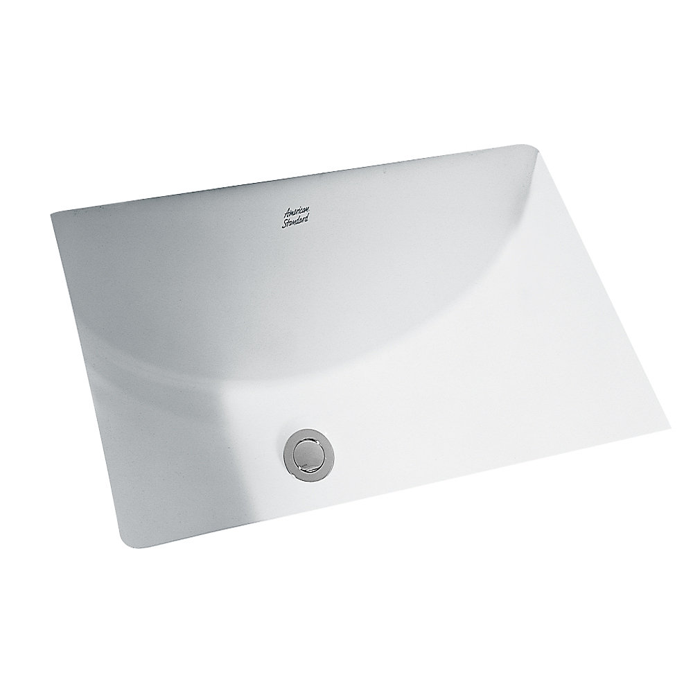 Studio Rectangular Undermount Bathroom Sink In White