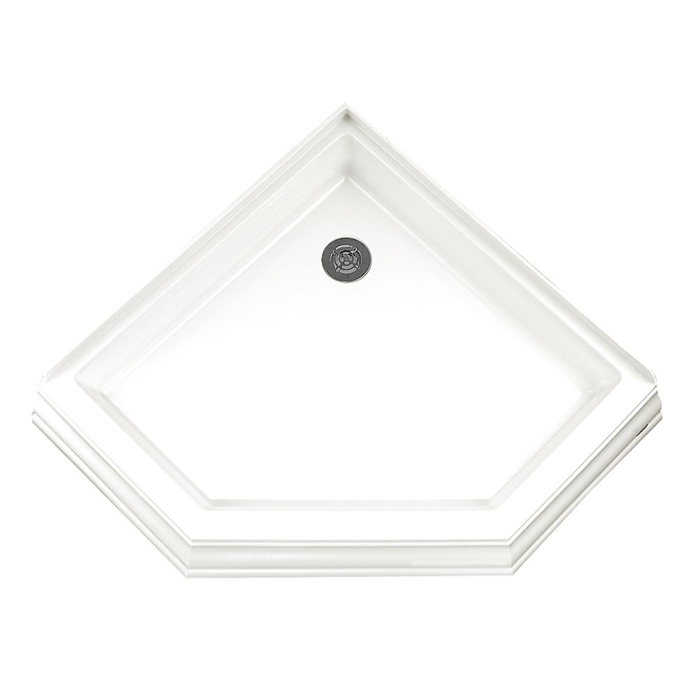 American Standard Town Square 38 Inch x 38 Inch Neo Angle Shower Base in White The Home Depot