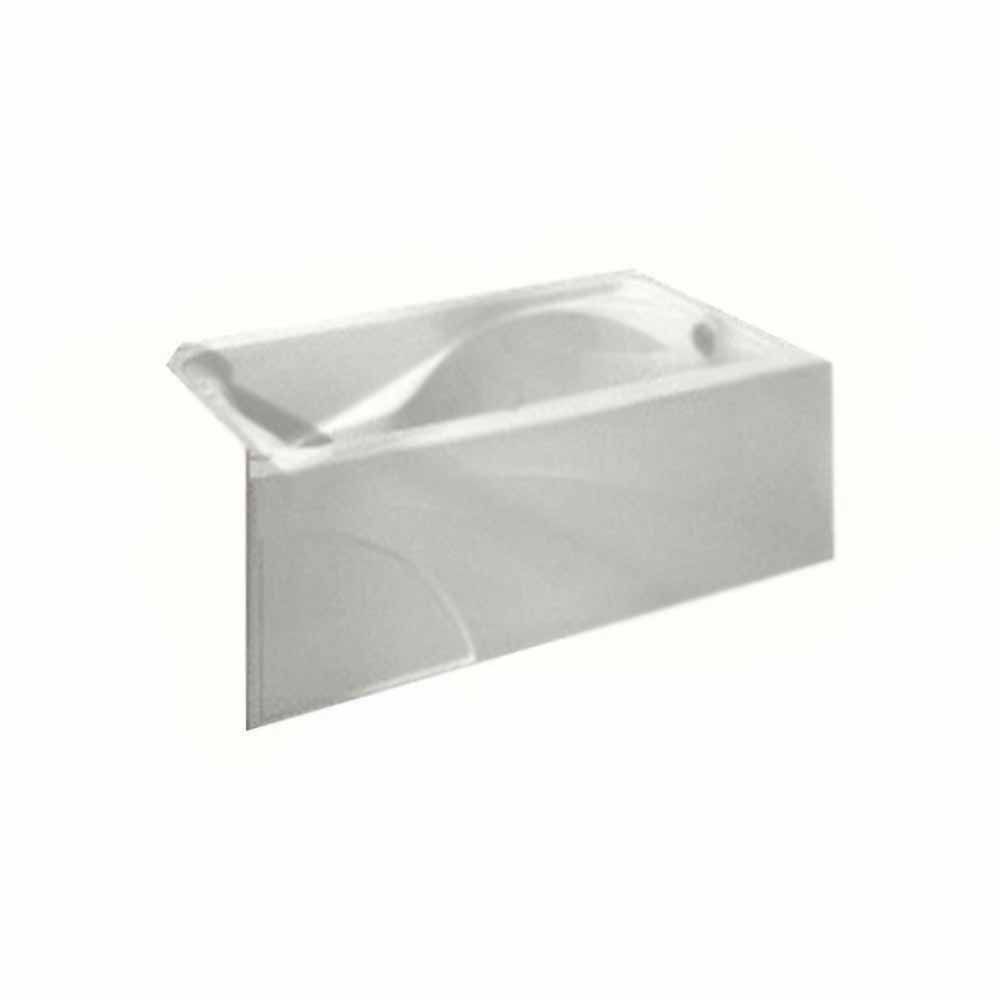 American Standard Cadet 5 ft. Alcove Rectangular Right Drain Integral Apron Bathtub in Whi