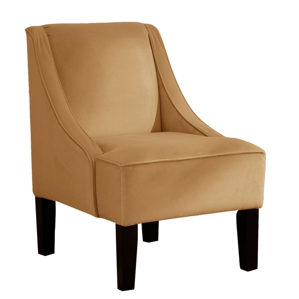 Skyline Furniture Swoop Traditional Arm Chair Polyester Armless Accent