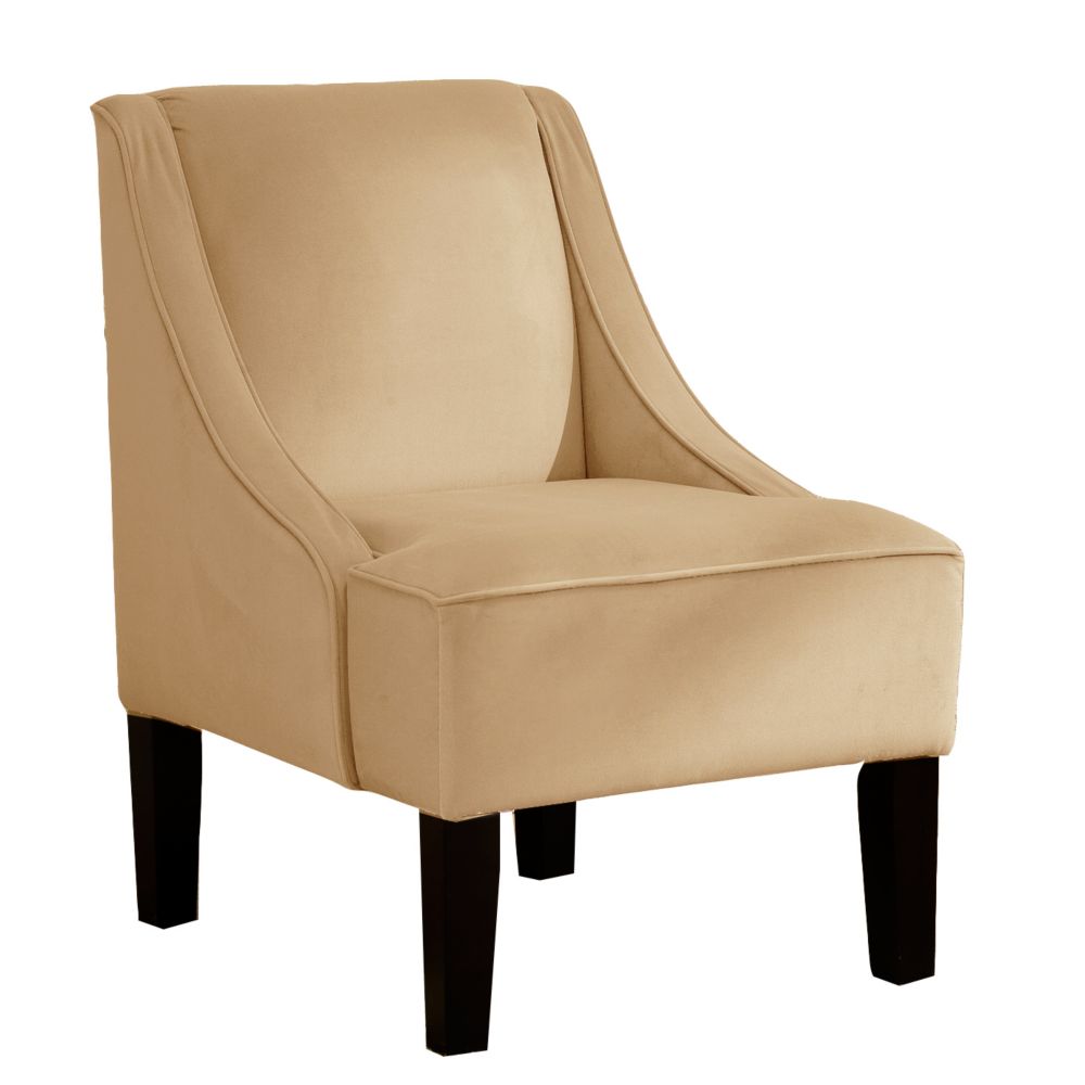 Skyline Furniture Swoop Traditional Arm Chair Polyester Armless Accent   P 1000711126 