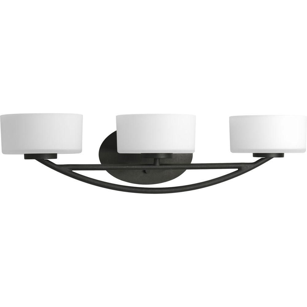 Progress Lighting Calven Collection Forged Black 3 Light Vanity Fixture The Home Depot Canada Forged Black 3 Light Vanity Fixture
