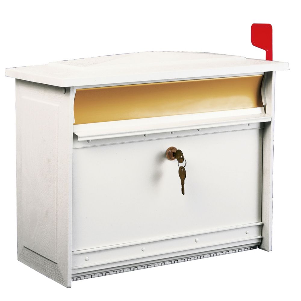 Gibraltar Industries White Mailsafe WallMount Mailbox The Home Depot